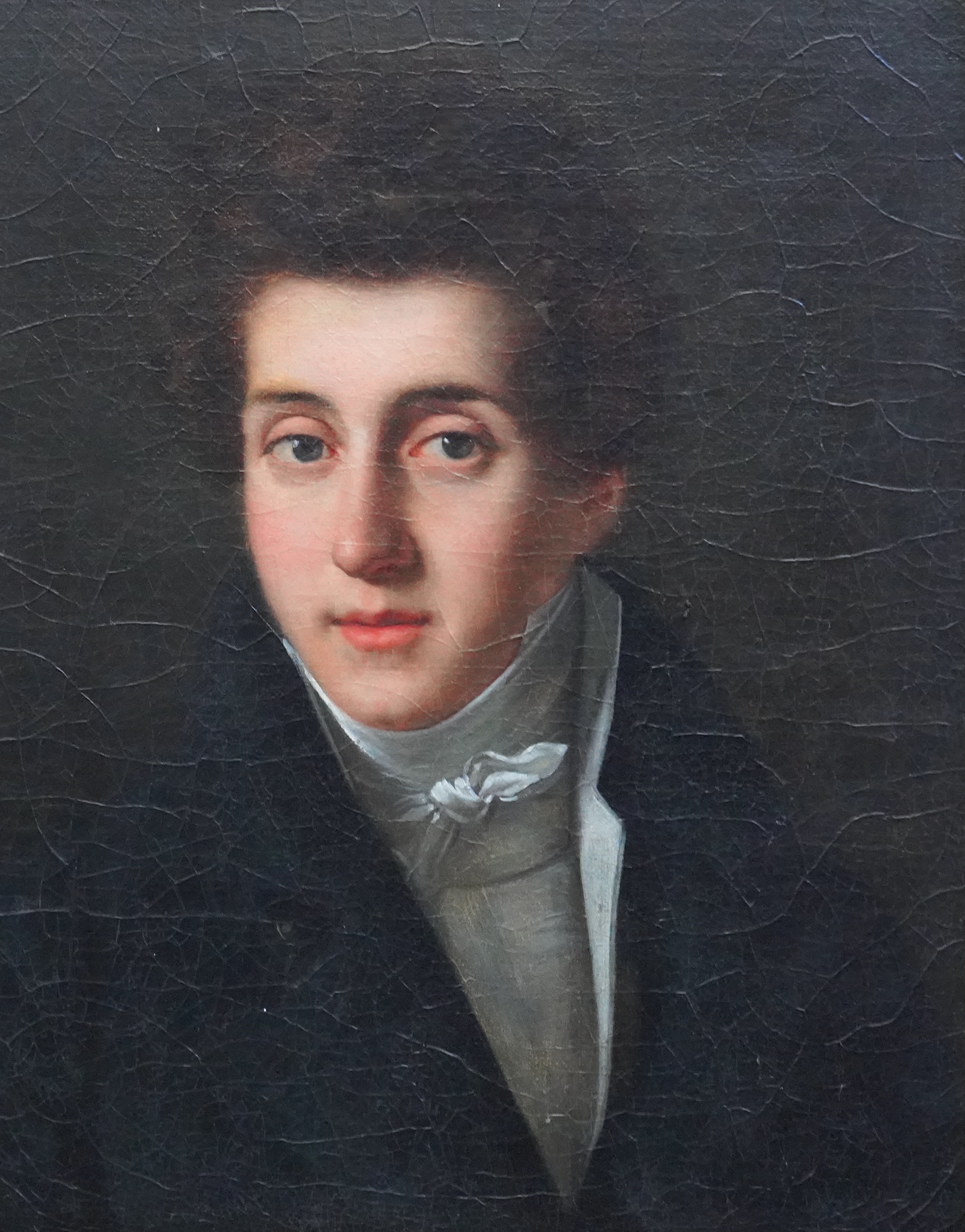 19th century French School , Portrait of Henry Brindeau, Directeur du Journal du Havre (1797-1861), oil on canvas, 40 x 31cm